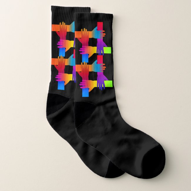 Peace and Love Rainbow Socks