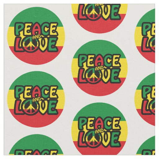 PEACE and LOVE, reggae style Fabric