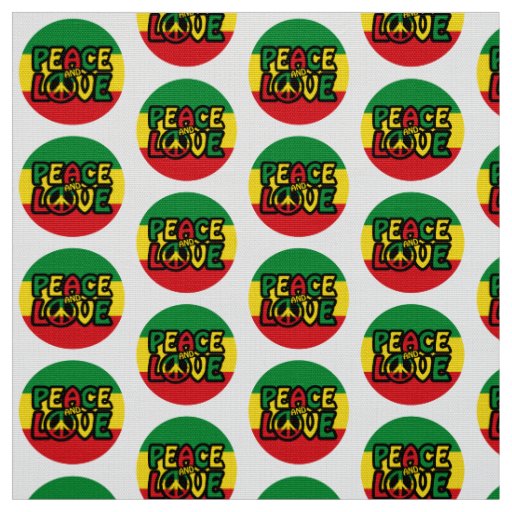 PEACE and LOVE, reggae style Fabric