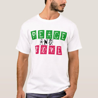 Peace and Love Retro Valentine T-Shirt