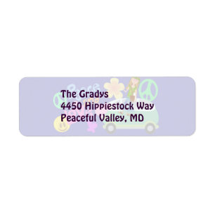 Peace and Love Return Label