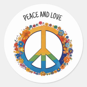 PEACE AND LOVE STICKER