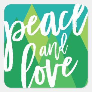 Peace and Love sticker, label, envelope seal