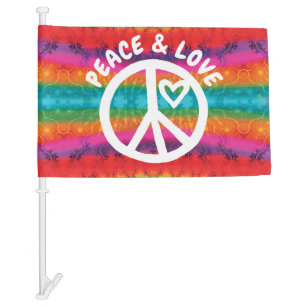 Tie Dye Hippie Emoji Peace License Plate Auto Car Bike Motorcycle Wall Sign Gift 