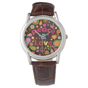 Peace and Love Vintage Hippie Watch