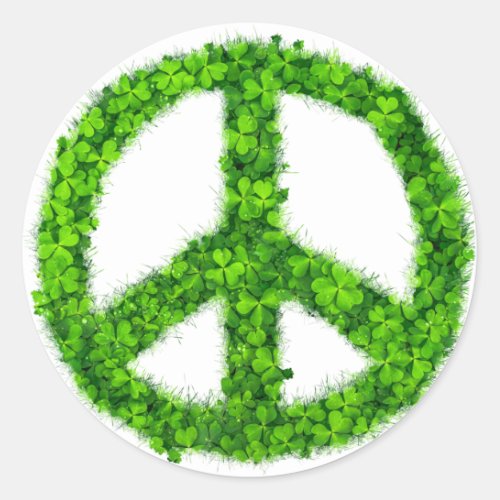 Peace and Luck Round Sticker