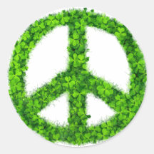 Peace and Luck Round Sticker