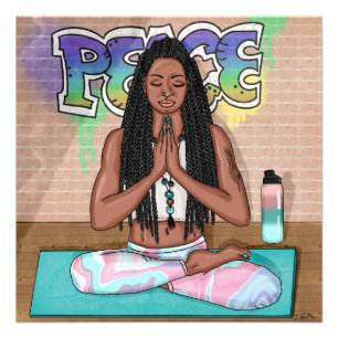 Peace and Meditation Urban Art Photo Print