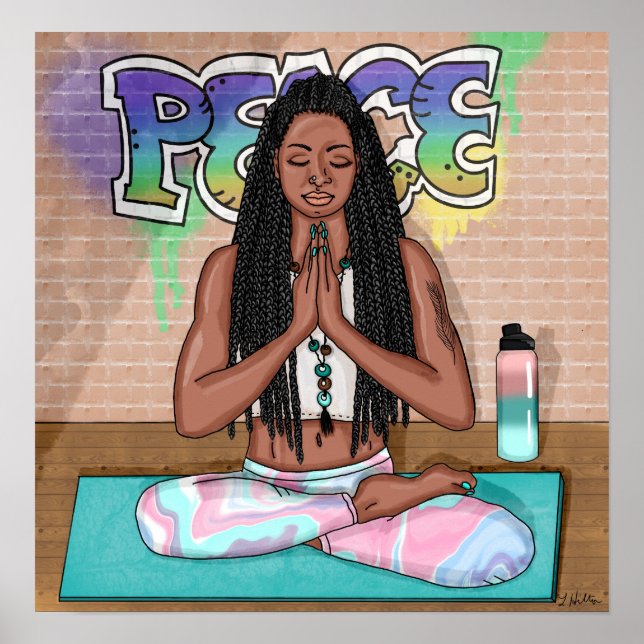 Peace and Meditation Urban Art Poster (Front)