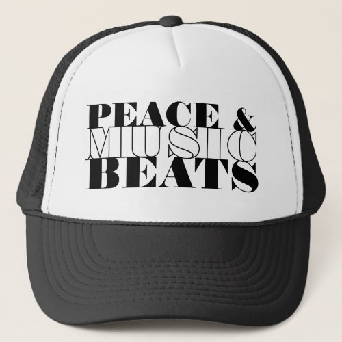 Peace and Music Inspirational Trucker Hat