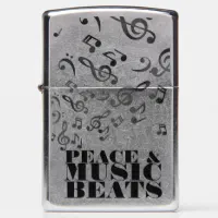 Peace and Music Zippo Lighter | Zazzle