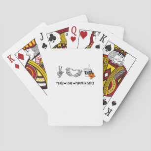Peace And Pumpkin Spice, Halloween Skeletons Class Poker Cards