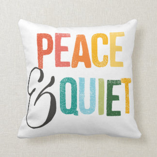 peace and quiet throw pillow