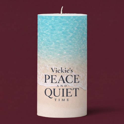 Peace And Quiet Time Relaxing Pillar Candle