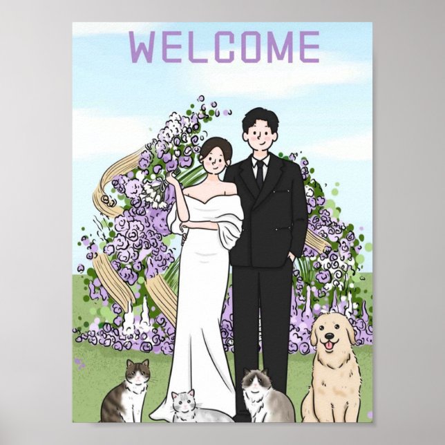  Peace and Romance wedding Poster (Front)