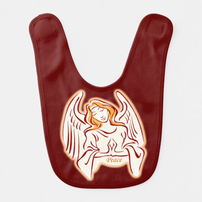 Peace Angel Baby Bib (Front)