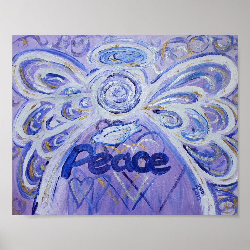 Peace Angel Word Art Painting - DonnaBellas Angels