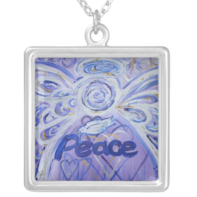 Peace Angel Silver Necklace (Front)