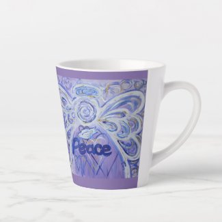 Peace Angel Word Art Custom Latte Mug Cup