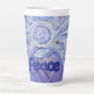 Peace Angel Word Art Custom Latte Mug Cup