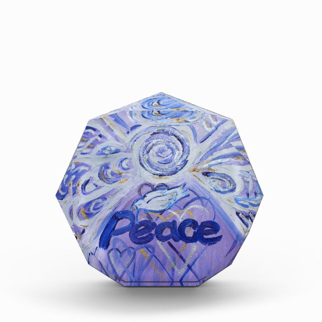 Peace Angel Word Art Custom Paperweight Awards (Front)
