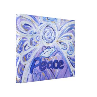 Peace Angel Word Art Painting Wrapped Canvas