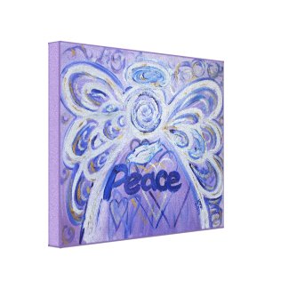 Peace Angel Word Art Painting Wrapped Canvas
