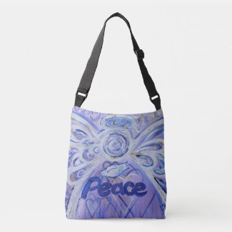 Peace Angel Word Art Purse Cross Body Bag