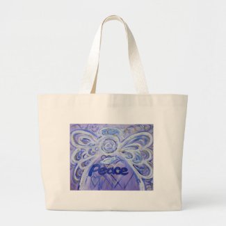 Peace Angel Word Art Tote Bag