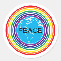 Peace Around the World Rainbow Personalized Poster