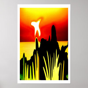 Peace at dawn art poster