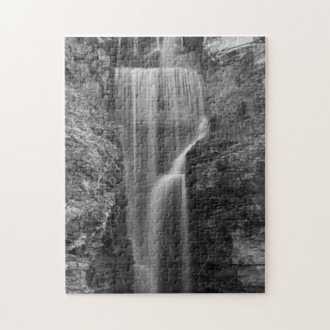 Peace At Indian Cliff Grayscale Jigsaw Puzzle (Vertical)