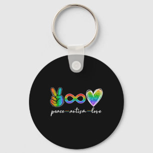Peace Autism Love Infinity Symbol Autism Awareness Keychain