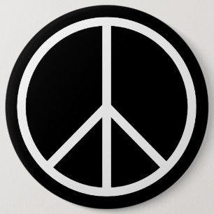Peace B&W Button