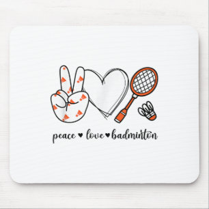 Peace Badminton Golfing Peace Hand Sign Badminton Mouse Pad