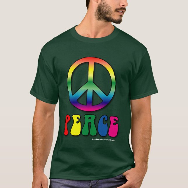 Peace Basic Dark T-Shirt (Front)