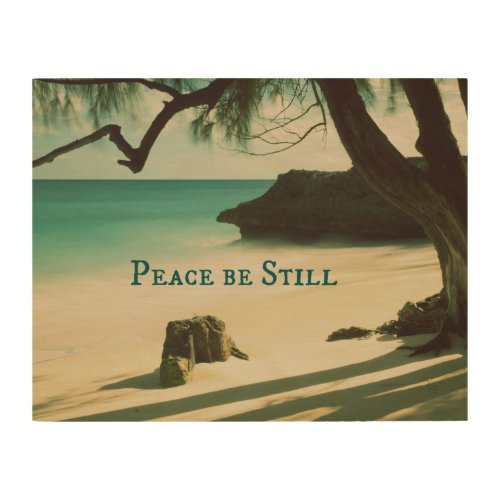 Peace Be Still Bible Verse with Ocean Wood Wall Decor