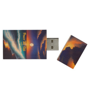 Peace Be Still USB Wooden Flash Drive