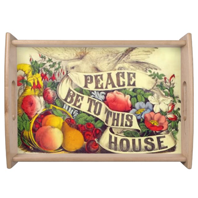 Peace Be To This House Serving Tray (Front)