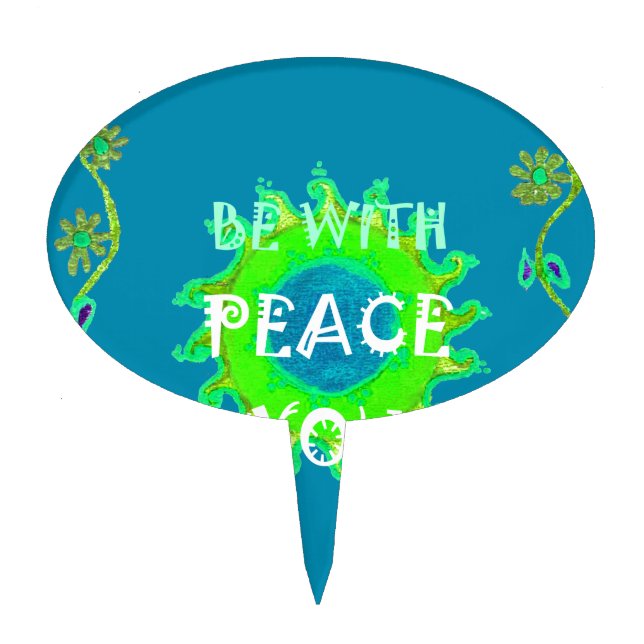 Peace Be with You Art Print Cake Topper (Front)