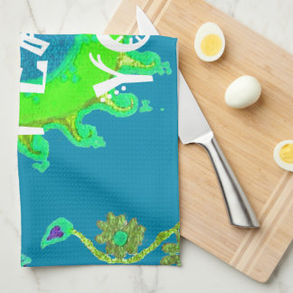 Peace Be with You Art Print Kitchen Towel