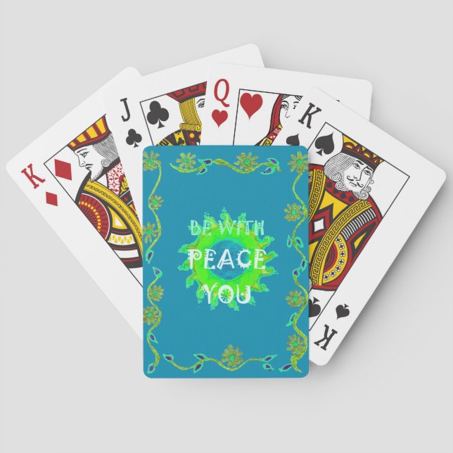 Peace Be with You Art Print Poker Cards (Back)