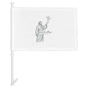 Peace Be With You Dove Christian Vintage Shirt Car Flag