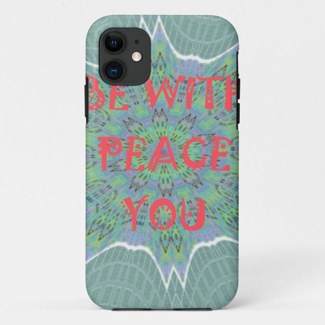 Peace Be With You Inspirational Graphic Art Text Case-Mate iPhone Case (Back)