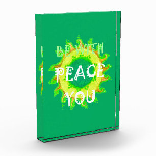Peace Be With You: Inspirational Green and Yellow  Award