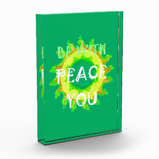 Peace Be With You: Inspirational Green and Yellow Award
