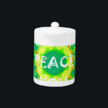 Peace Be With You: Inspirational Green and Yellow  Teapot<br><div class="desc">Get ready to radiate positivity and spread some sunshine with our "Peace Be With You: Inspirational Green and Yellow" collection from the Achempong Zazzle online shopping store! This vibrant and uplifting design is the perfect way to infuse your everyday life with a touch of peace, joy, and inspiration. The stunning...</div>