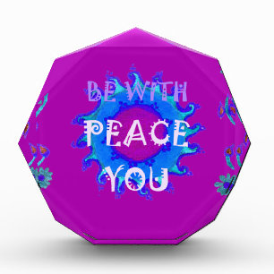 Peace Be With You Inspirational Print Acrylic Award