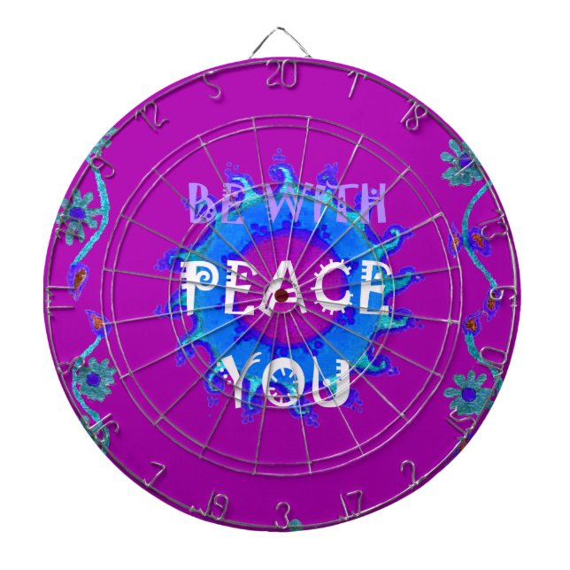 Peace Be With You Inspirational Print Dartboard (Front)