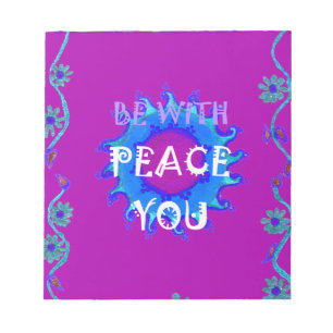 Peace Be With You Inspirational Print Notepad